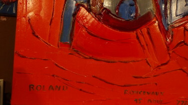 Peinture intitulée "roland de roncevaux" par Frederic Servian, Œuvre d'art originale, Huile