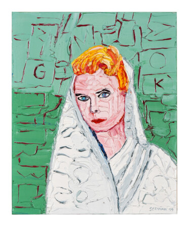 Painting titled "grace kelly" by Frederic Servian, Original Artwork, Oil