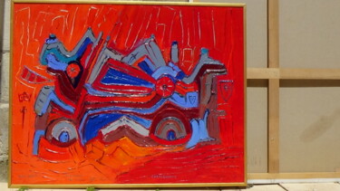 Painting titled "la chanson de rolan…" by Frederic Servian, Original Artwork, Oil