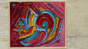 Painting titled "power of love" by Frederic Servian, Original Artwork, Oil