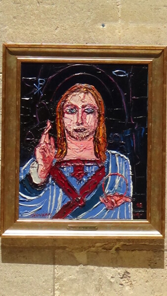 Peinture intitulée "christ redempteur s…" par Frederic Servian, Œuvre d'art originale, Huile