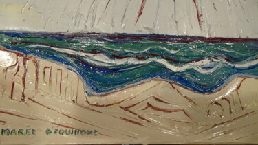 Peinture intitulée "les vagues a l l'ho…" par Frederic Servian, Œuvre d'art originale, Huile