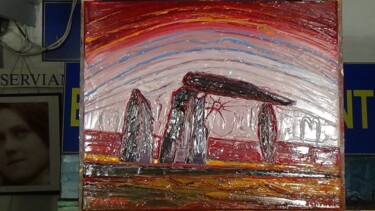 Painting titled "dolmen - oeuvre -" by Frederic Servian, Original Artwork, Oil