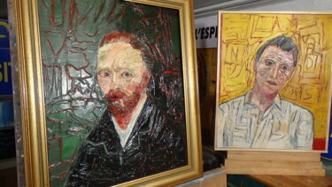 Pittura intitolato "vincent van gogh ,…" da Frederic Servian, Opera d'arte originale, Olio