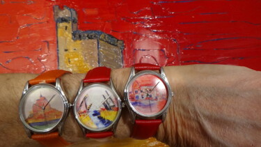 Peinture intitulée "les montres servian…" par Frederic Servian, Œuvre d'art originale, Huile