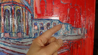 Peinture intitulée "le doigt du peintre…" par Frederic Servian, Œuvre d'art originale, Huile