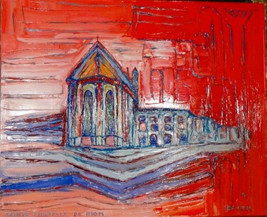 Painting titled "sainte chapelle de…" by Frederic Servian, Original Artwork, Oil