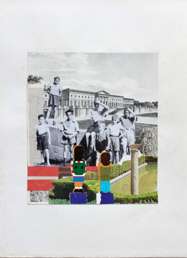 Collages intitulée "Rencontre du 3e type" par Frédéric Villbrandt, Œuvre d'art originale, Collages