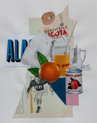 Collages intitolato "Petit déjeuner d'un…" da Frédéric Villbrandt, Opera d'arte originale, Collages