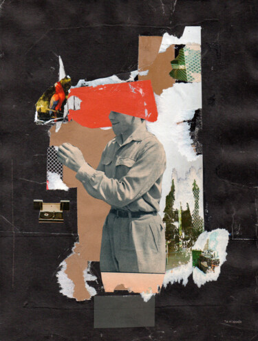 Collages intitolato "Colin Maillard" da Frédéric Villbrandt, Opera d'arte originale, Collages