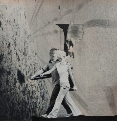 Collages intitolato "Promenade avec club…" da Frédéric Villbrandt, Opera d'arte originale, Collages