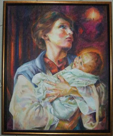 Painting titled "The Light" by Frederick Gingell, Original Artwork, Oil