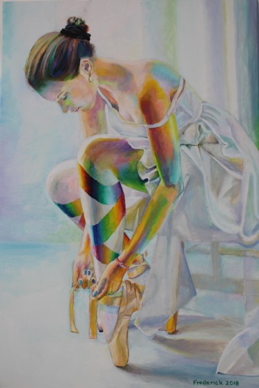 Painting titled "school-of-ballet.jpg" by Frederick Gingell, Original Artwork, Oil