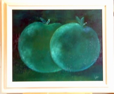 Painting titled "GREEN APPLES" by Frederick Lyle Morris, Original Artwork
