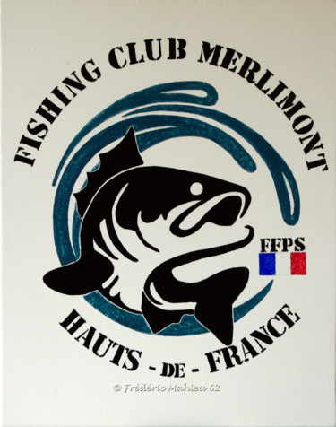 Digital Arts titled "Logo du Fishing Clu…" by Fred Mahieu, Original Artwork, Photo Montage