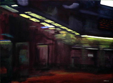 Malerei mit dem Titel "métro" von Frédéric Médrano, Original-Kunstwerk, Öl