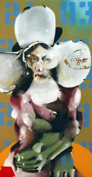 Peinture intitulée "LA FEMME PRINTEMPS" par Frederik Bellanger, Œuvre d'art originale, Huile