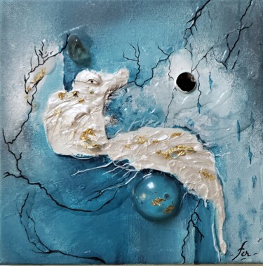 Peinture intitulée "Série "Ice Blue " L…" par Frédérique Chabin-Rivière, Œuvre d'art originale, Acrylique Monté sur Châssis…