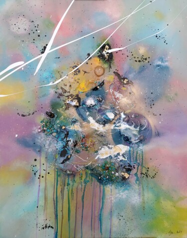 Картина под названием "Fairy" - Frédérique Chabin-Rivière, Подлинное произведение искусства, Акрил Установлен на Деревянная…
