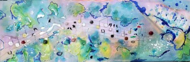 Malerei mit dem Titel "Printemps musical" von Frédérique Chabin-Rivière, Original-Kunstwerk, Acryl Auf Keilrahmen aus Holz m…