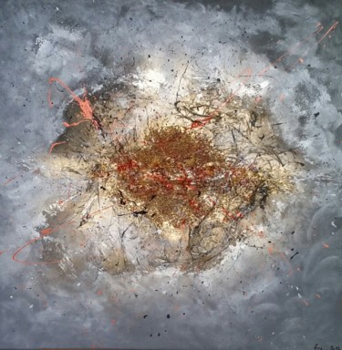 Peinture intitulée "Pépite" par Frédérique Chabin-Rivière, Œuvre d'art originale, Acrylique Monté sur Châssis en bois
