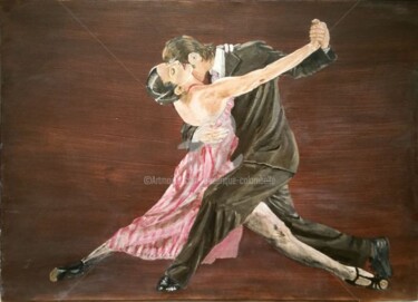 Painting titled "Les-danseurs-de-tan…" by Frederique Colombelle, Original Artwork, Acrylic