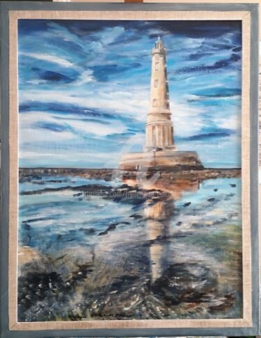 Painting titled "Phare-le-cordouan-" by Frederique Colombelle, Original Artwork, Acrylic
