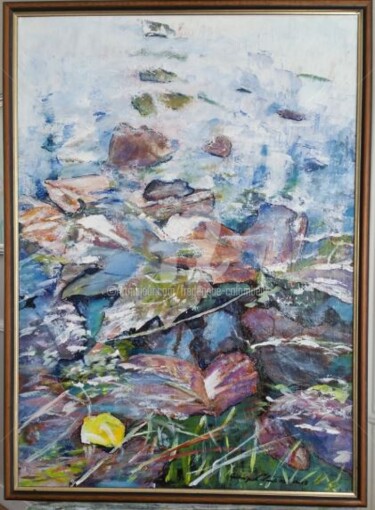 Painting titled "Nature-Morte-Les-Fe…" by Frederique Colombelle, Original Artwork, Acrylic