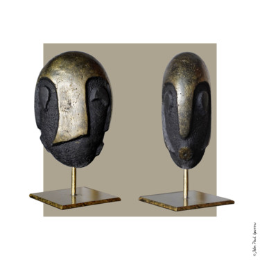 Sculpture intitulée "Double Face 1" par Frederique De Meester, Œuvre d'art originale, Résine