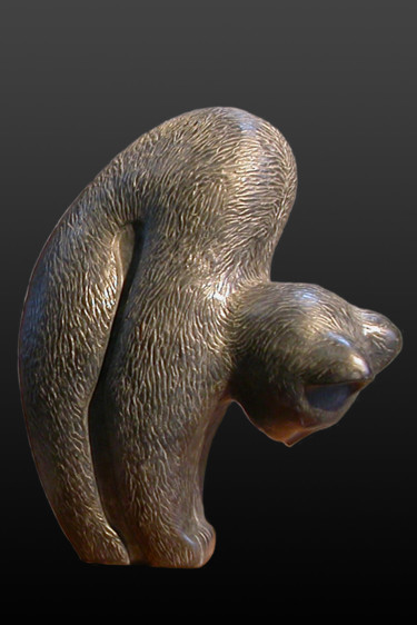 Sculpture intitulée "Chat" par Frederique De Meester, Œuvre d'art originale, Bronze