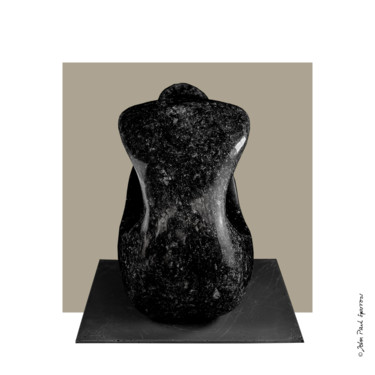 Escultura intitulada "Réflexion -Thought" por Frederique De Meester, Obras de arte originais, Pedra