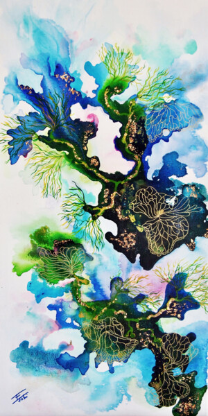 Peinture intitulée "Bora - Bora" par Frédérique Fabri, Œuvre d'art originale, Acrylique