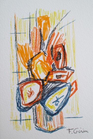 Dessin intitulée "Lumière douce #arti…" par Frédérique Girin, Œuvre d'art originale, Stylo gel Monté sur Carton