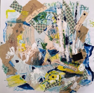 Collages intitulée "Confection I" par Frédérique Girin, Œuvre d'art originale, Collages Monté sur Plexiglas