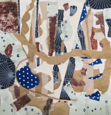 Collages intitulée "Ronde" par Frédérique Girin, Œuvre d'art originale, Collages Monté sur Plexiglas