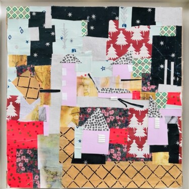 Collages getiteld "Un sémillant creuset" door Frédérique Girin, Origineel Kunstwerk, Collages Gemonteerd op Karton