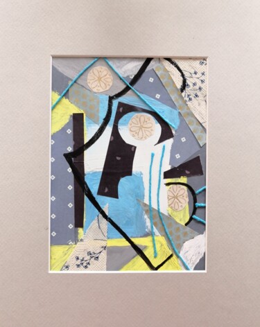 Collages intitulée "Profil à l'ombre du…" par Frédérique Girin, Œuvre d'art originale, Collages Monté sur Plexiglas