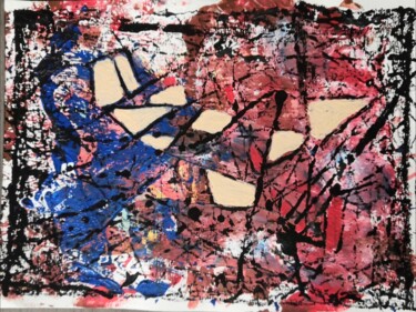 Картина под названием "Constellation du ha…" - Frédérique Girin, Подлинное произведение искусства, Акрил Установлен на плекс…