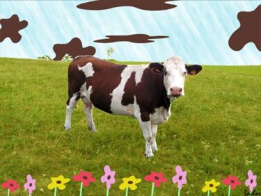 Photography titled "Pleuvoir comme vach…" by Frederique Laclos, Original Artwork, Manipulated Photography