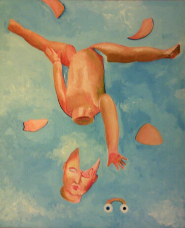 Peinture intitulée "Poupée cassée" par Frédérique Lanquetin, Œuvre d'art originale, Acrylique