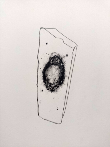 Desenho intitulada "fossile d'étoile 2" por Frédérique Lanquetin, Obras de arte originais, Lápis