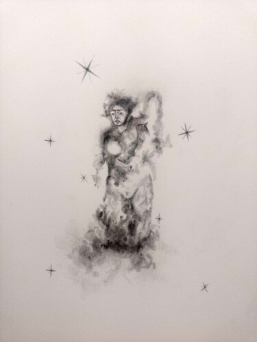 Dessin intitulée "constellation" par Frédérique Lanquetin, Œuvre d'art originale, Crayon