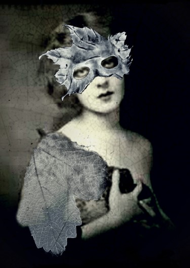 Digitale Kunst mit dem Titel "Masque 10" von Frédérique Longrée, Original-Kunstwerk