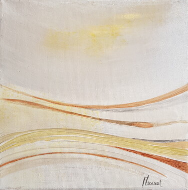 Painting titled "Dune" by Frédérique Louvet, Original Artwork, Acrylic Mounted on Wood Stretcher frame