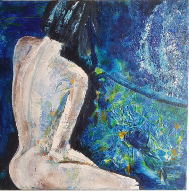 Картина под названием "Le Bain" - Frédérique Louvet, Подлинное произведение искусства, Акрил