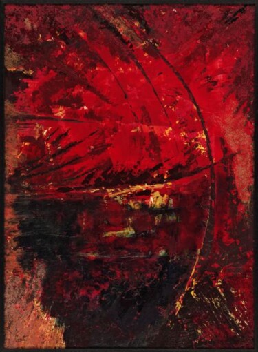 Картина под названием "Chaos" - Frédérique Louvet, Подлинное произведение искусства, Акрил Установлен на Деревянная рама для…