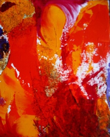 Peinture intitulée "Orange 3" par Frédérique Louvet, Œuvre d'art originale, Acrylique Monté sur Châssis en bois