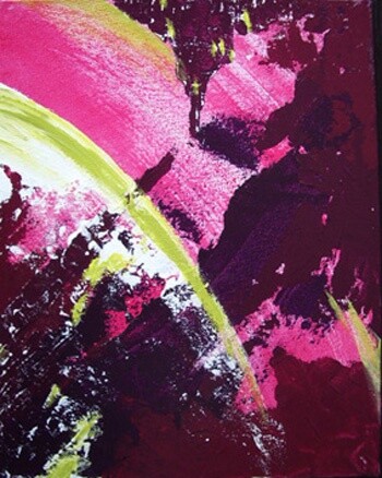 Peinture intitulée "Purple 3" par Frédérique Louvet, Œuvre d'art originale, Acrylique