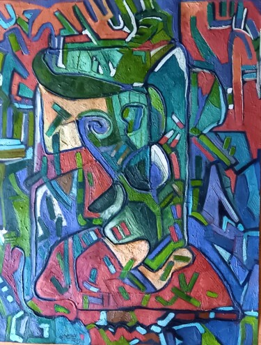 Painting titled ""L'Aube, la promess…" by Frédérique Manley, Original Artwork, Oil