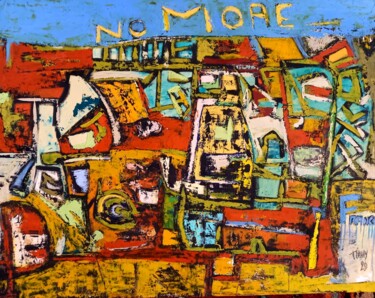 Painting titled "No More" by Frédérique Manley, Original Artwork, Oil